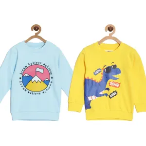 Kids Sweatshirt Combo of 2- Cool Dino Rawr & Dream Believe Achieve