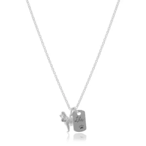 King Charles Spaniel Personalised Silver Dog Tag Necklace