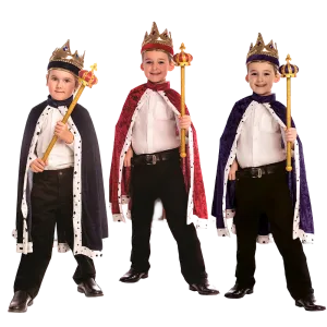 King Crown And Robe Costume - Kids