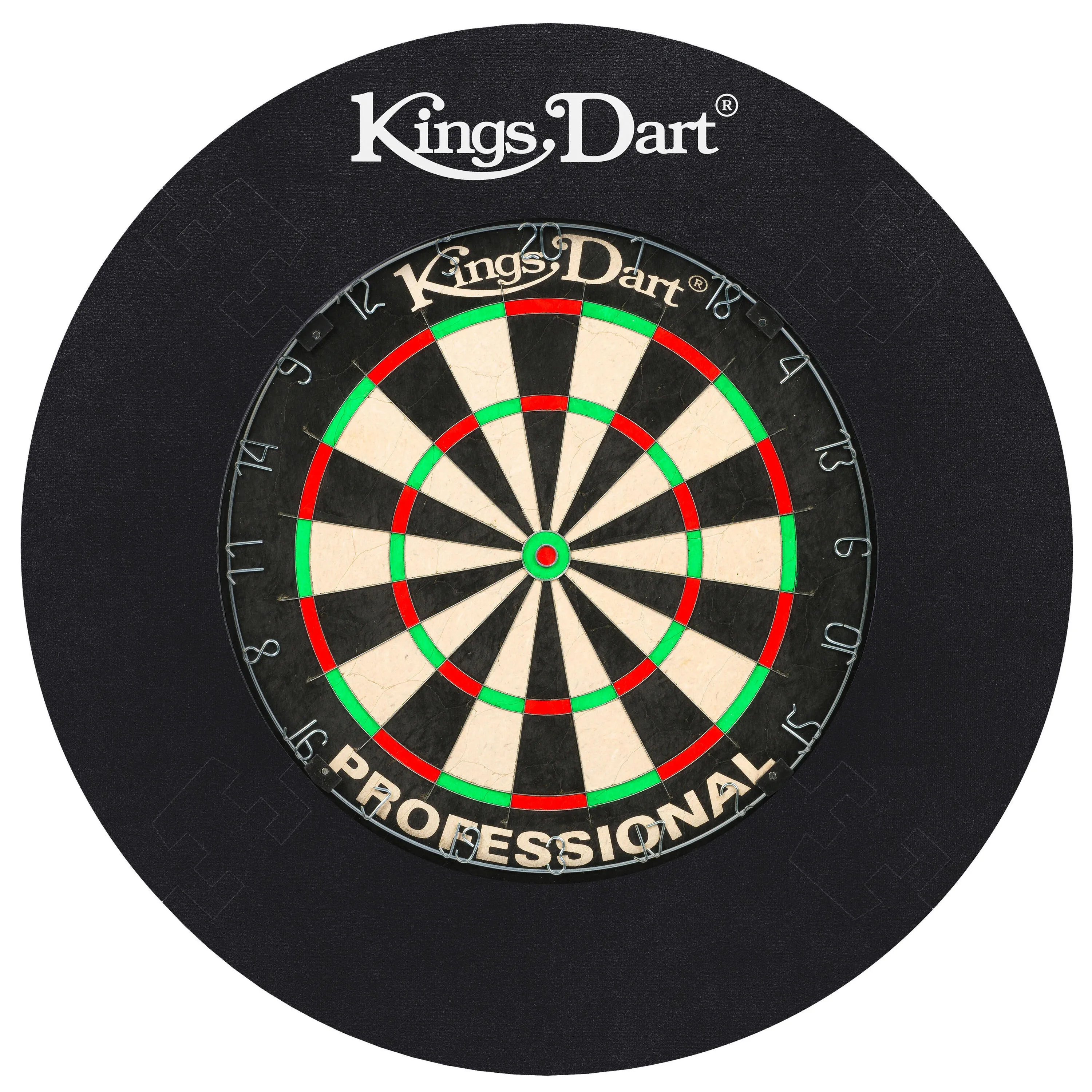 Kings Dart Professional Dart Set (Metal Ring with Number), Black, Black