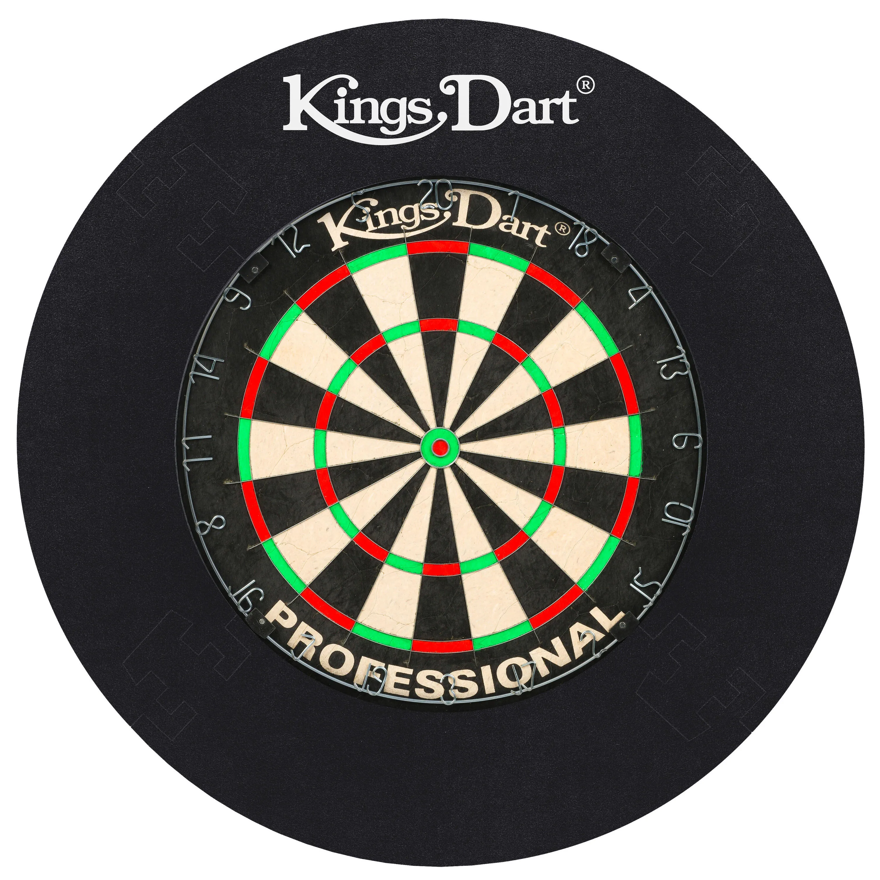 Kings Dart Professional Dart Set (Metal Ring with Number), Black, Black