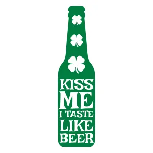 Kiss Me I Taste Like Beer - 5 inch Sticker