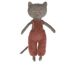 Kitten in Overalls - Grey