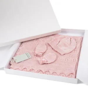 Kitten Paw Wool Baby Gift Set - Pink