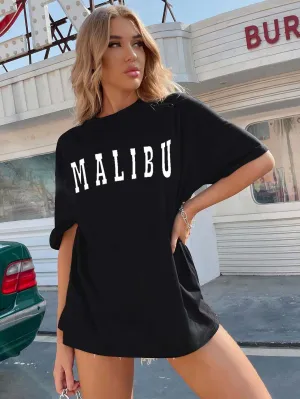 KittenAlarm - Letter Graphic Drop Shoulder Tee