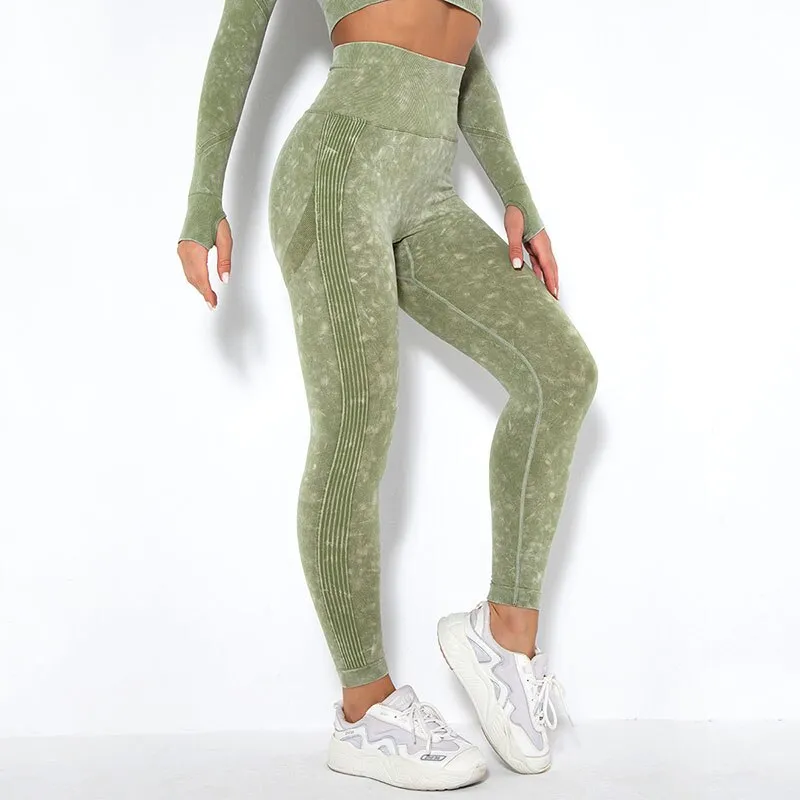 KittenAlarm - Mojoyce Seamless Leggings Women Gym Fitness Yoga Pants High Waist Push Up Leggings Workout Pants Imitate Cowboy Sportswear