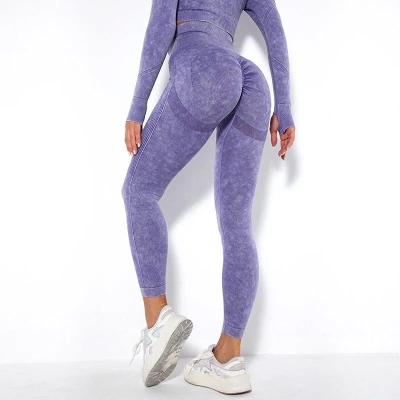 KittenAlarm - Mojoyce Seamless Leggings Women Gym Fitness Yoga Pants High Waist Push Up Leggings Workout Pants Imitate Cowboy Sportswear