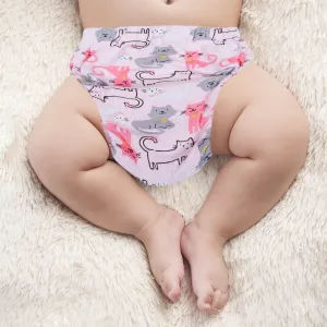 Kitty Party Reusable Cloth Training Pants Clothing Accessory Diaper Panty - Multicolour
