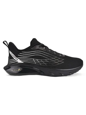 KIZER Black Men's Sports Shoes