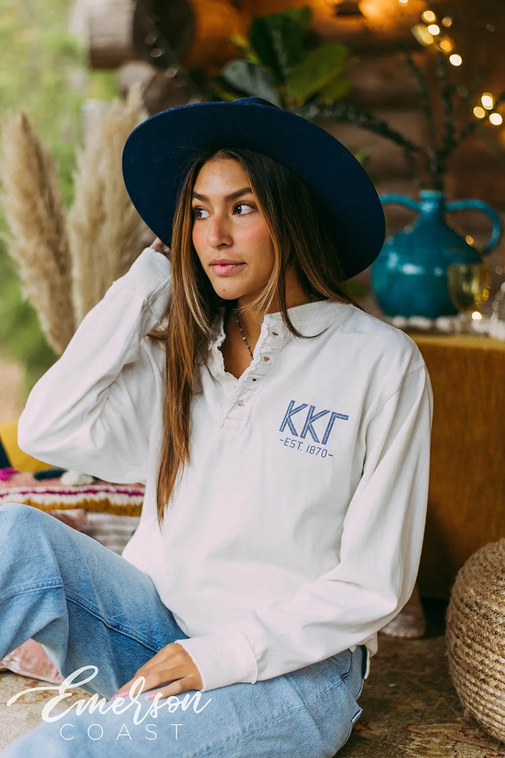 KKG Letter Long Sleeve Henley