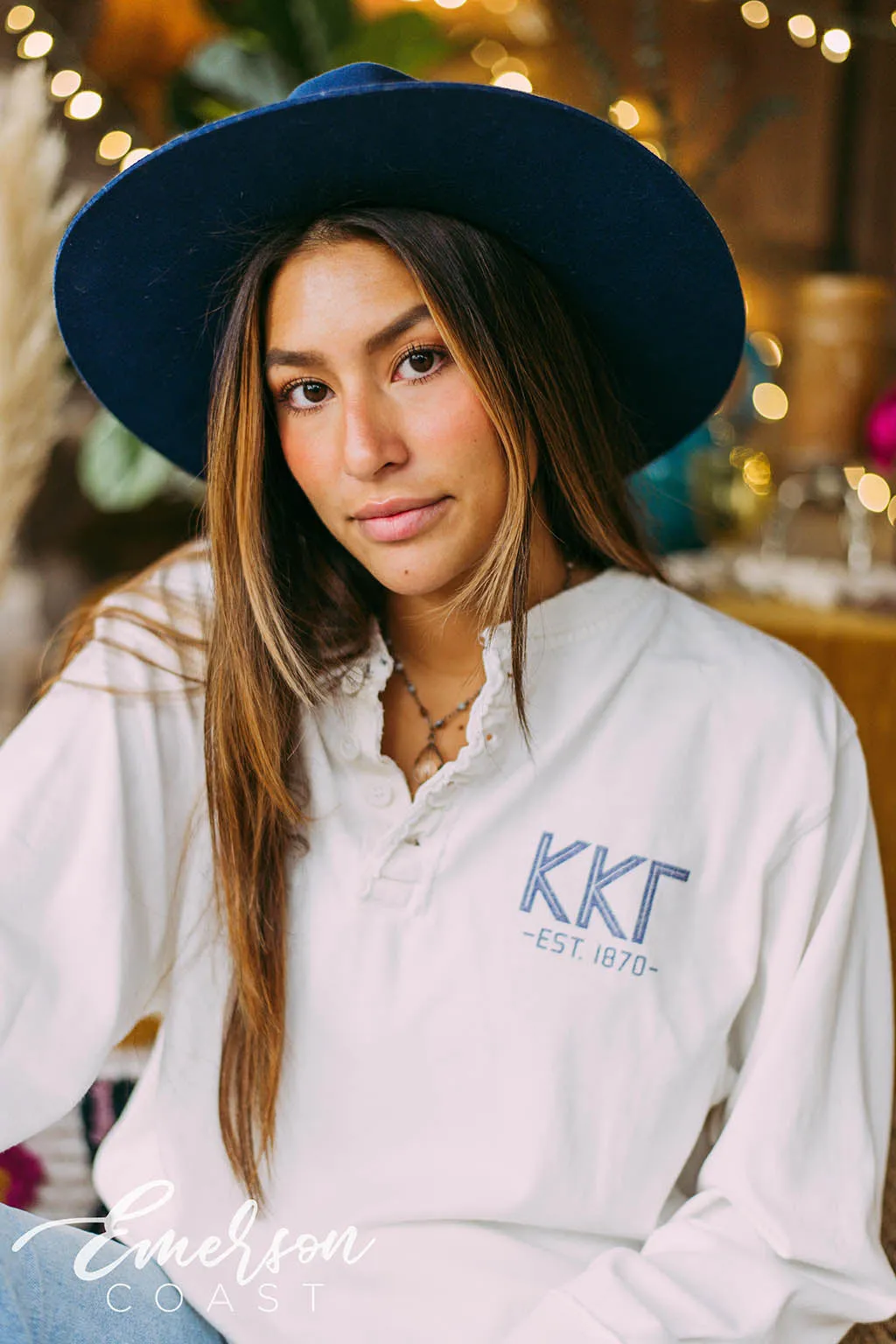 KKG Letter Long Sleeve Henley