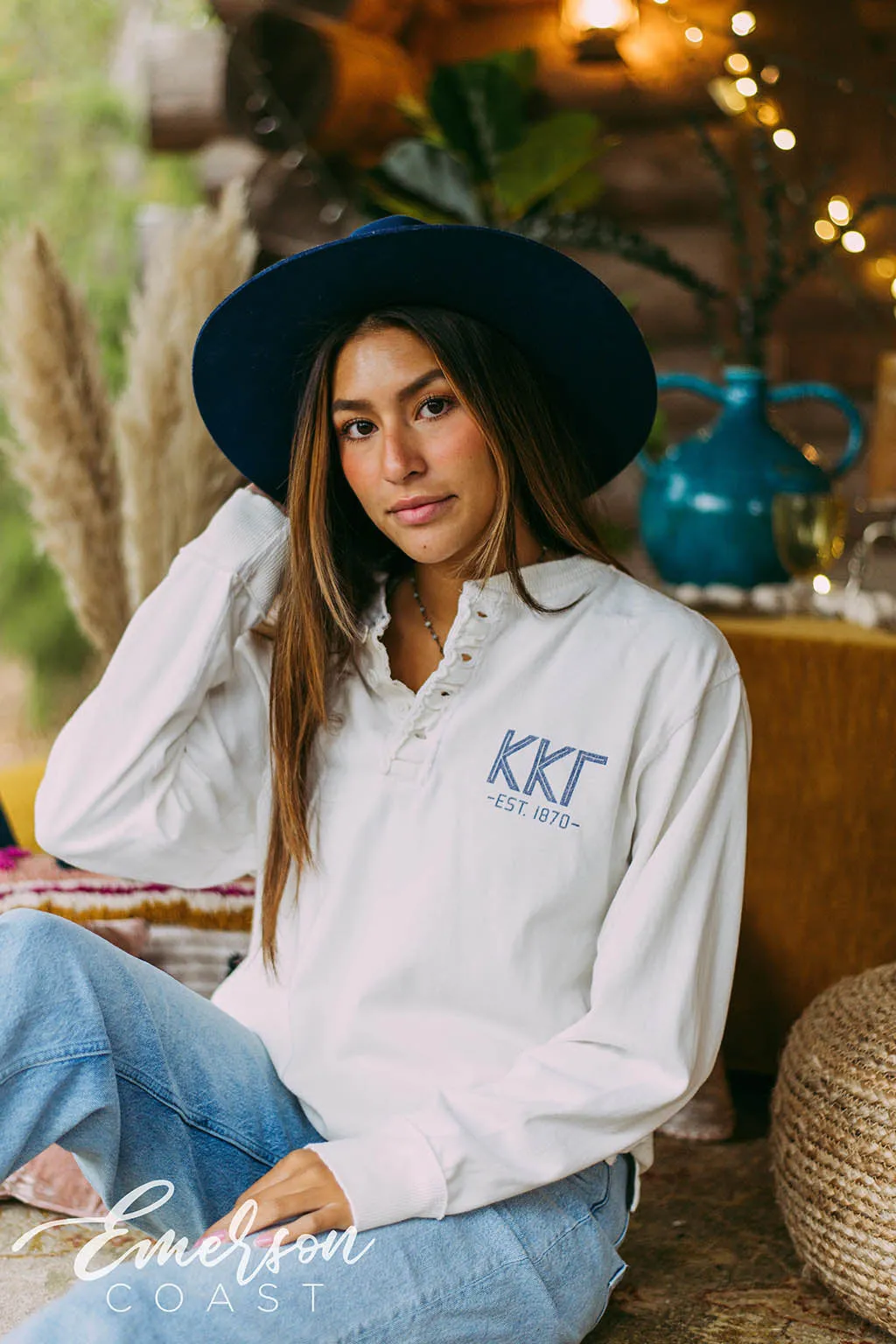 KKG Letter Long Sleeve Henley