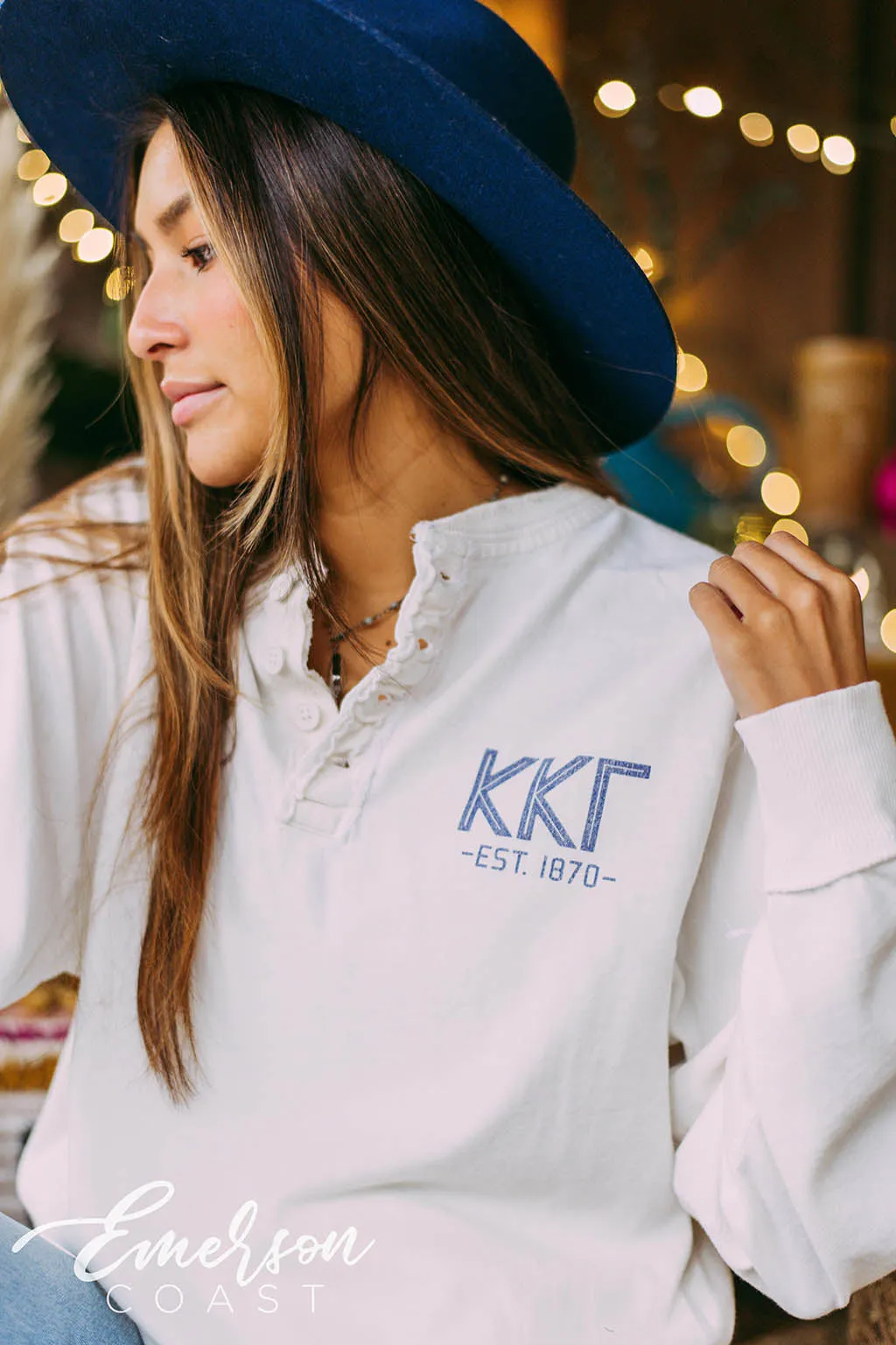 KKG Letter Long Sleeve Henley