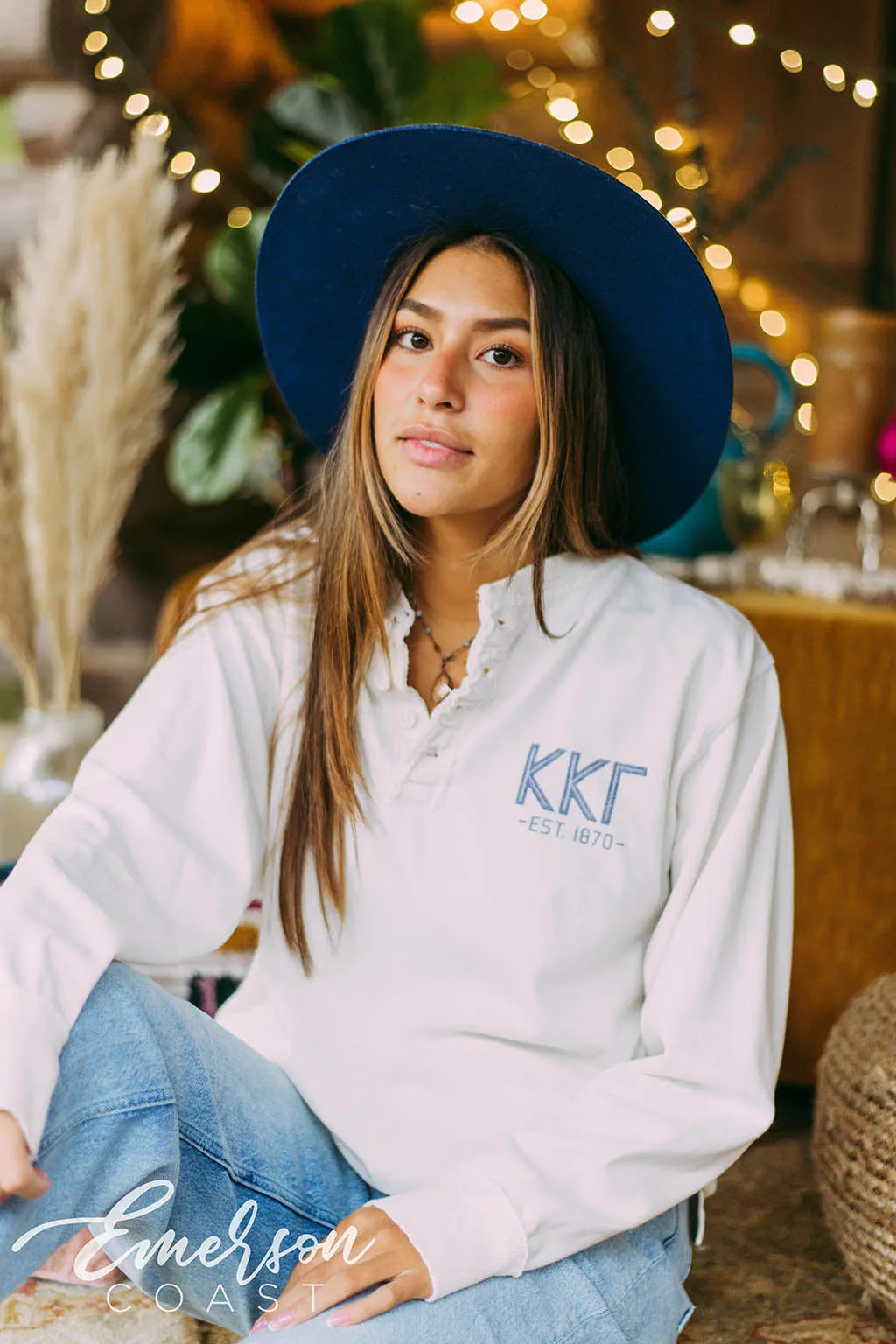 KKG Letter Long Sleeve Henley