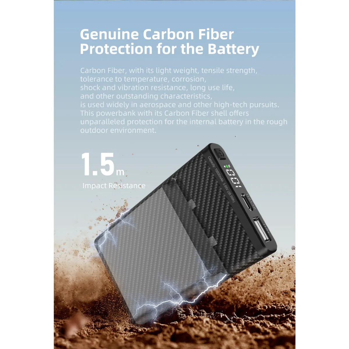 KLARUS K5 CARBON FIBER LIGHTWEIGHT WATERPROOF POWERBANK