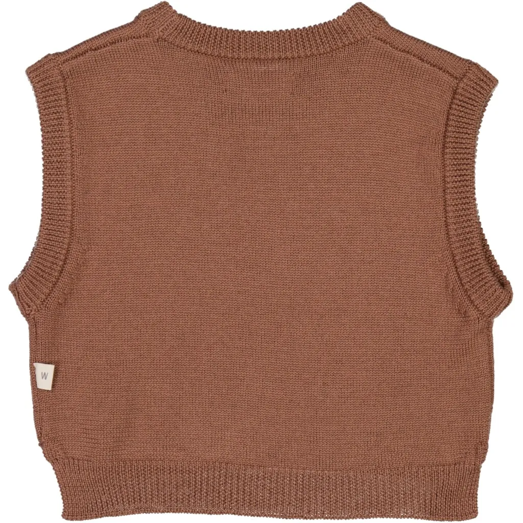 Knit Vest Cuba - vintage rose