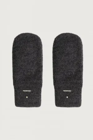 Knitted Mittens | Nearly Black Melange