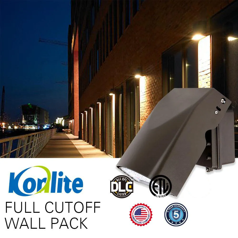 Konlite LED Slim Wall Pack Light - Adjustable - 67W - 8,800 Lumens - 4000K - 120-277V - 150W Equal