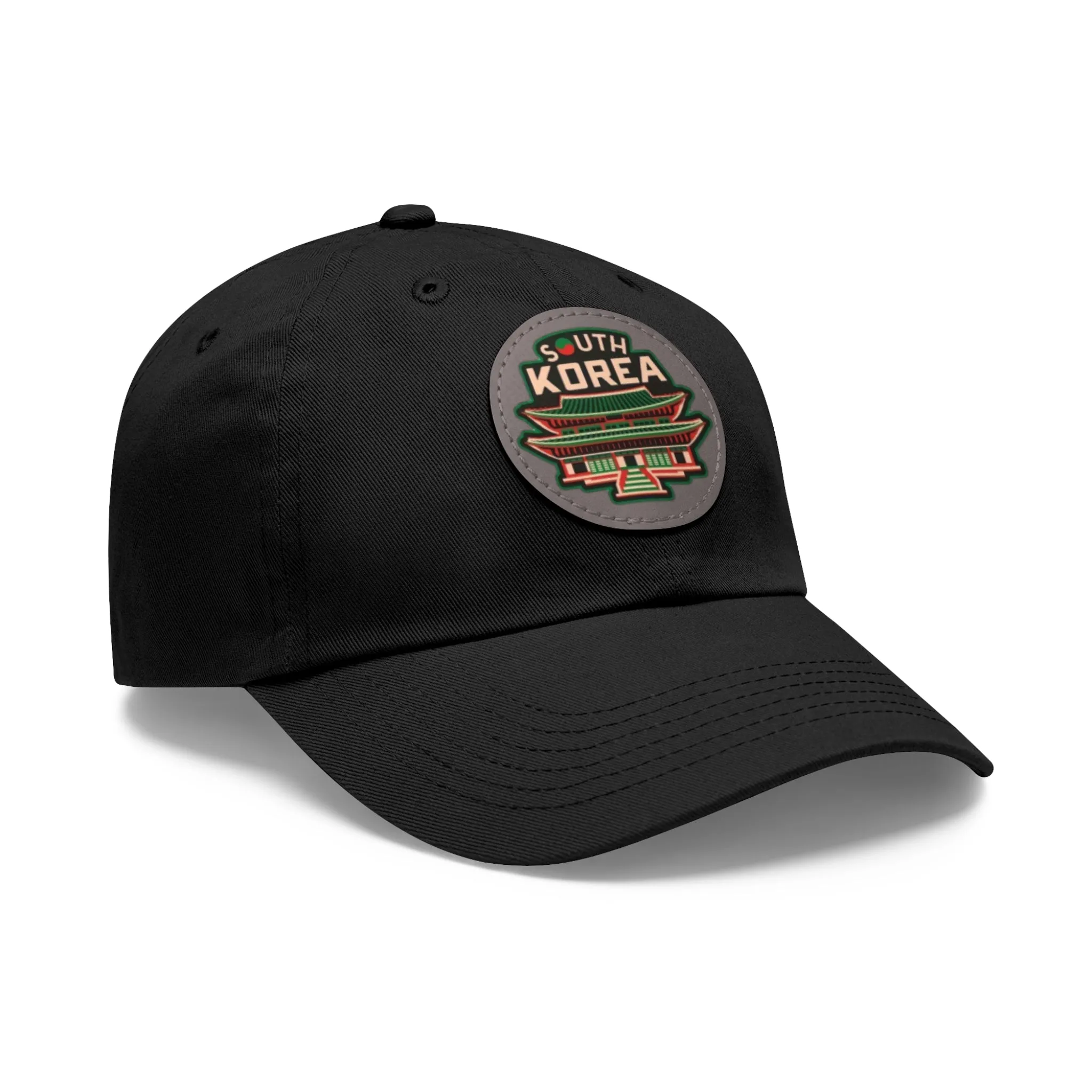 Korea -  South Korea Hat with Leather Patch (Round)  - StyleMZ
