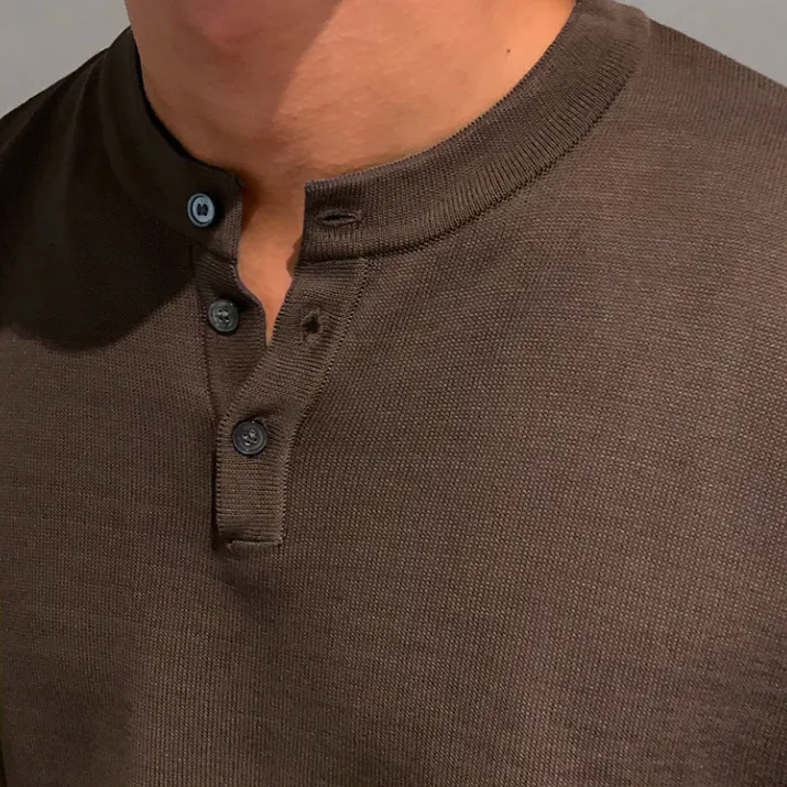 [Korean Style] 4 Colors Lapel Basic Button T-shirts
