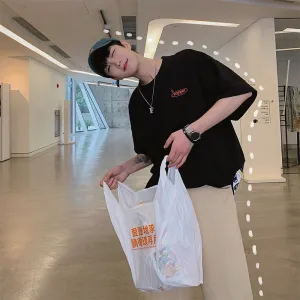 [Korean Style] Back Patchwork Oversized T-Shirts