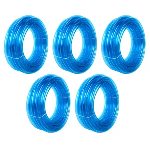 Kuber Industries Basic PVC Water Pipe 10 Meter | Multi-Utility Water Pipe for Garden, Car Cleaning & Pet Cleaning | Durable, Light Weight, & Flexible Hose Pipe for Gardening | Blue | (Pack Of 5)
