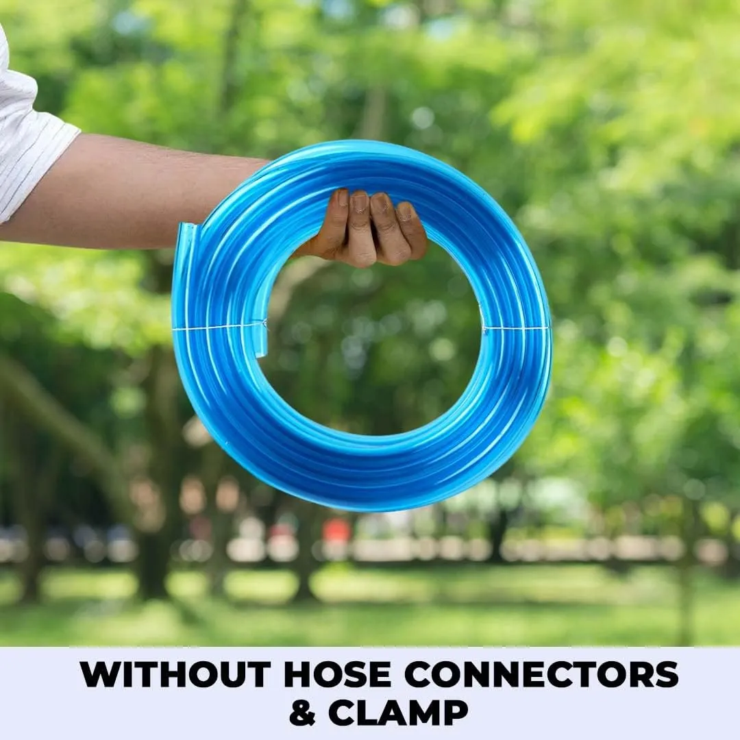 Kuber Industries Basic PVC Water Pipe 10 Meter | Multi-Utility Water Pipe for Garden, Car Cleaning & Pet Cleaning | Durable, Light Weight, & Flexible Hose Pipe for Gardening | Blue | (Pack Of 6)