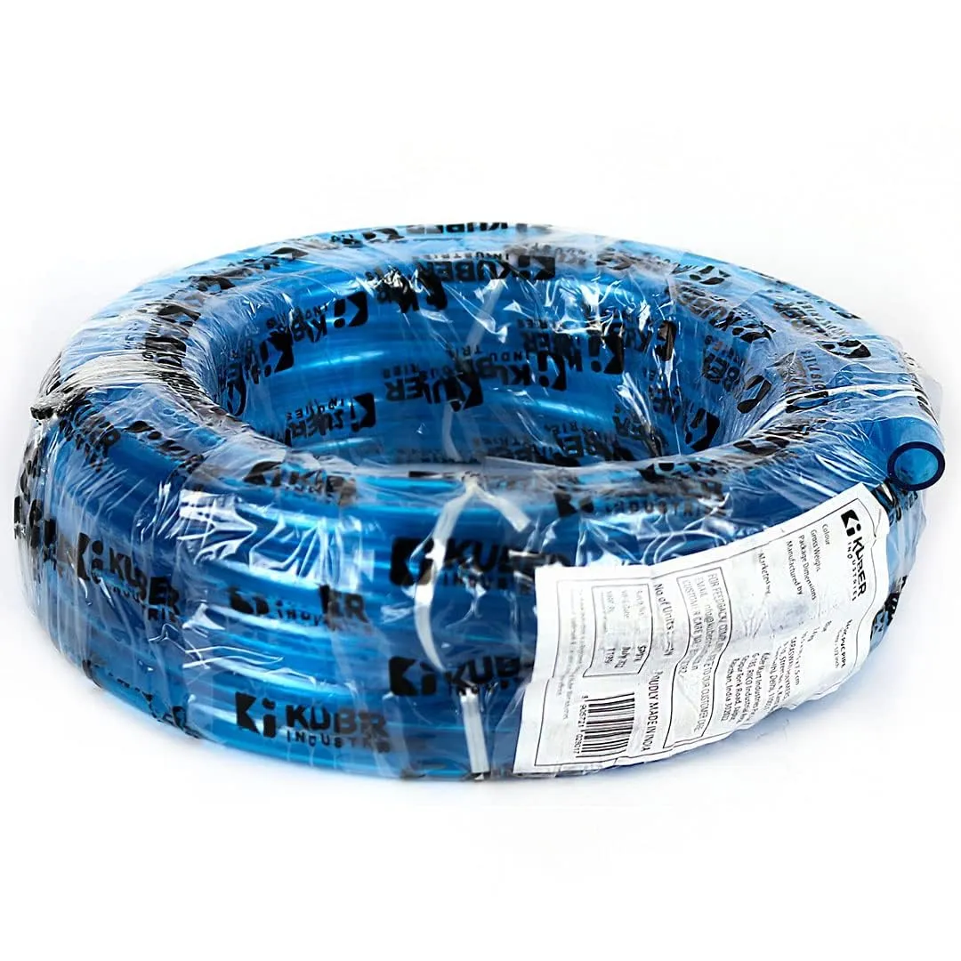 Kuber Industries Basic PVC Water Pipe 10 Meter | Multi-Utility Water Pipe for Garden, Car Cleaning & Pet Cleaning | Durable, Light Weight, & Flexible Hose Pipe for Gardening | Blue | (Pack Of 6)