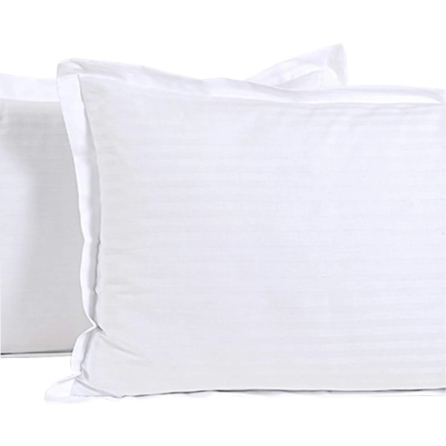 Kuber Industries Cotton Luxurious Satin Striped Pillow Cover|Ideal 17x27 Inch Size|Soft & Smooth Cotton|Pack of 4 (White)-CTKTC40311, 200 TC