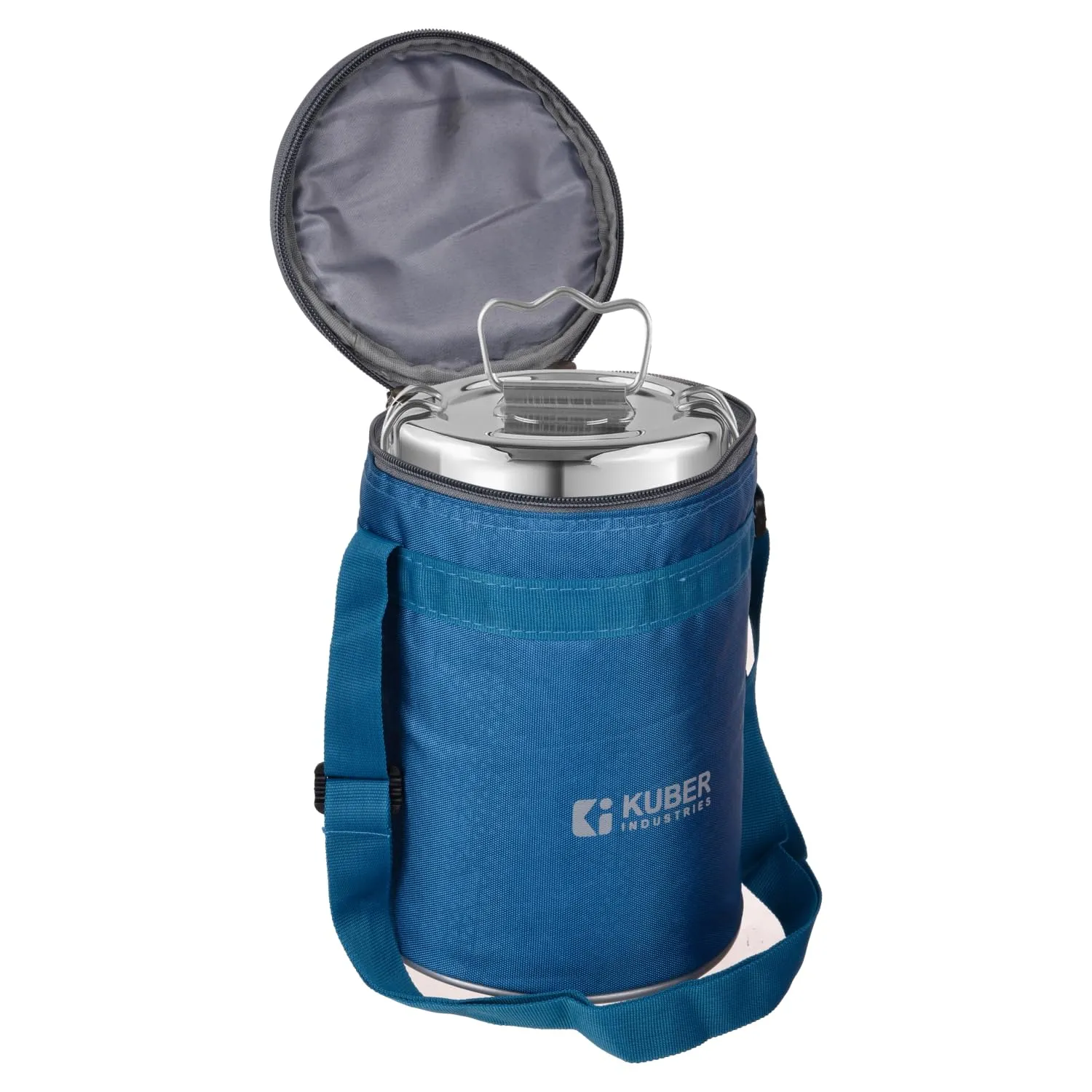 Kuber Industries Lunch Bag | Lunch Bag for Office | Lunch Bag for College | Reusable Lunch Bag | Lunch Bag for Adults | Lunch Bag with Handle | Insulated Lunch Bag | Sky Blue
