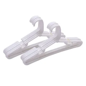 Kuber Industries Plastic 18 Pcs Baby Hanger Set for Wardrobe (White) -CTLTC011029