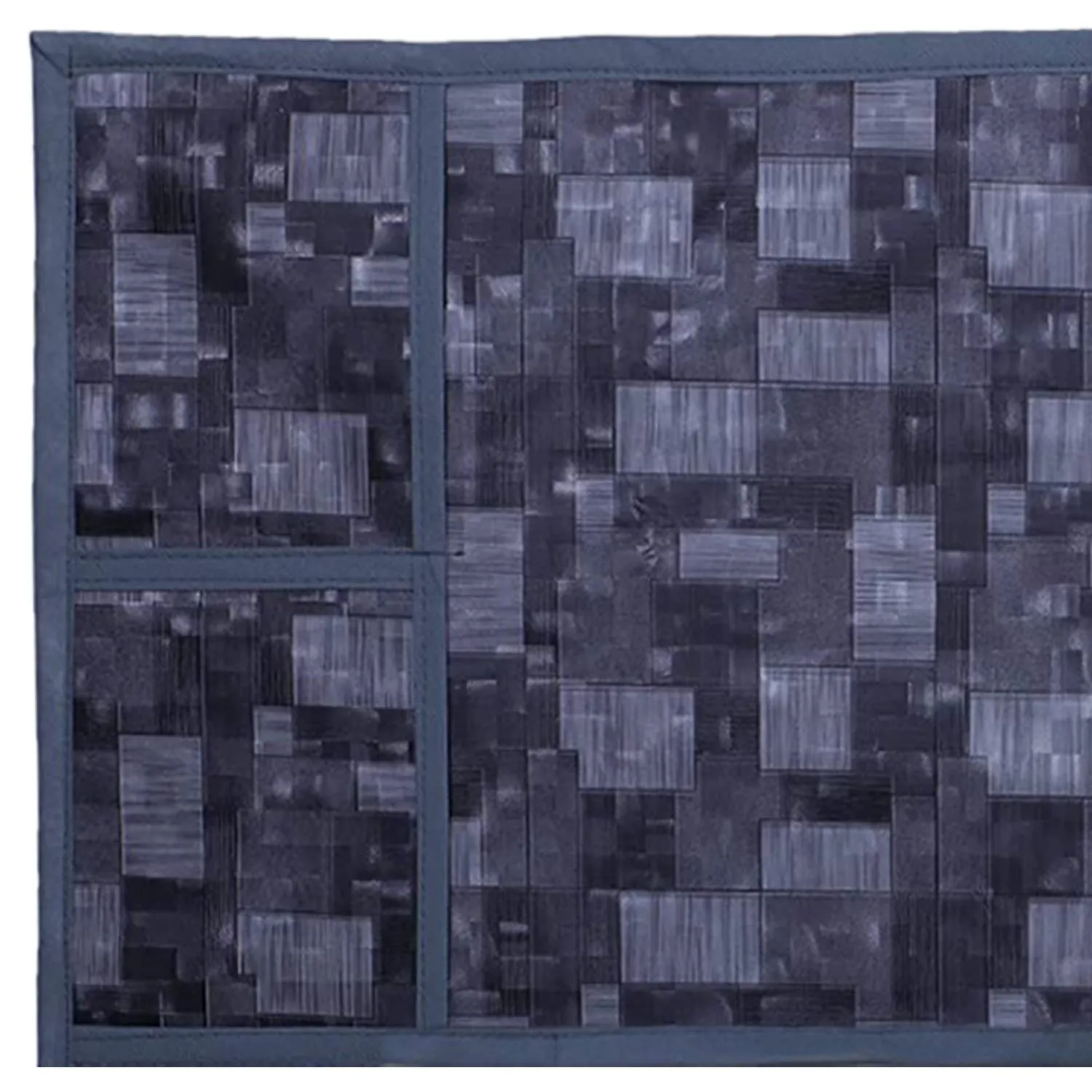 Kuber Industries PVC Check Print Decorative Microwave Oven Top Cover|4 Utility Pockets & Waterproof PVC|Size 90 x 40 CM (Grey)
