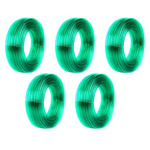 Kuber Industries PVC Water Pipe 15 Meter | Multi-Utility Water Pipe for Garden, Car Cleaning & Pet Cleaning | Durable, Light Weight, & Flexible Hose Pipe for Gardening | Green | (Pack Of 6)
