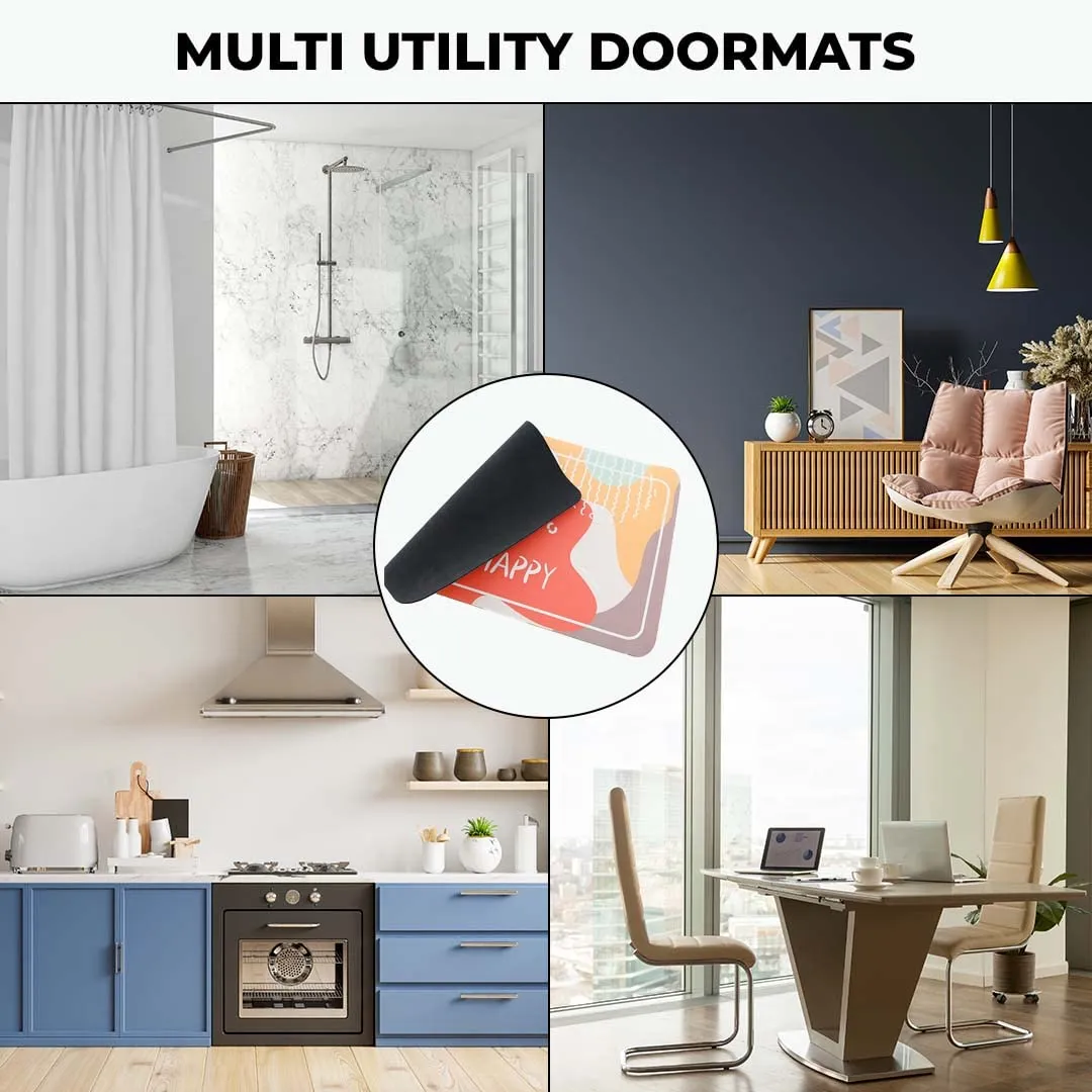Kuber Industries Stylish Bathroom Mat|Machine Washable & Quick Dry|Anti Skid|Multi-Utility Luxury Floor Mat for Living Room,Bedroom,Entrances & Other Indoor Spaces|HY05|38 x 58 cm|Multicolor