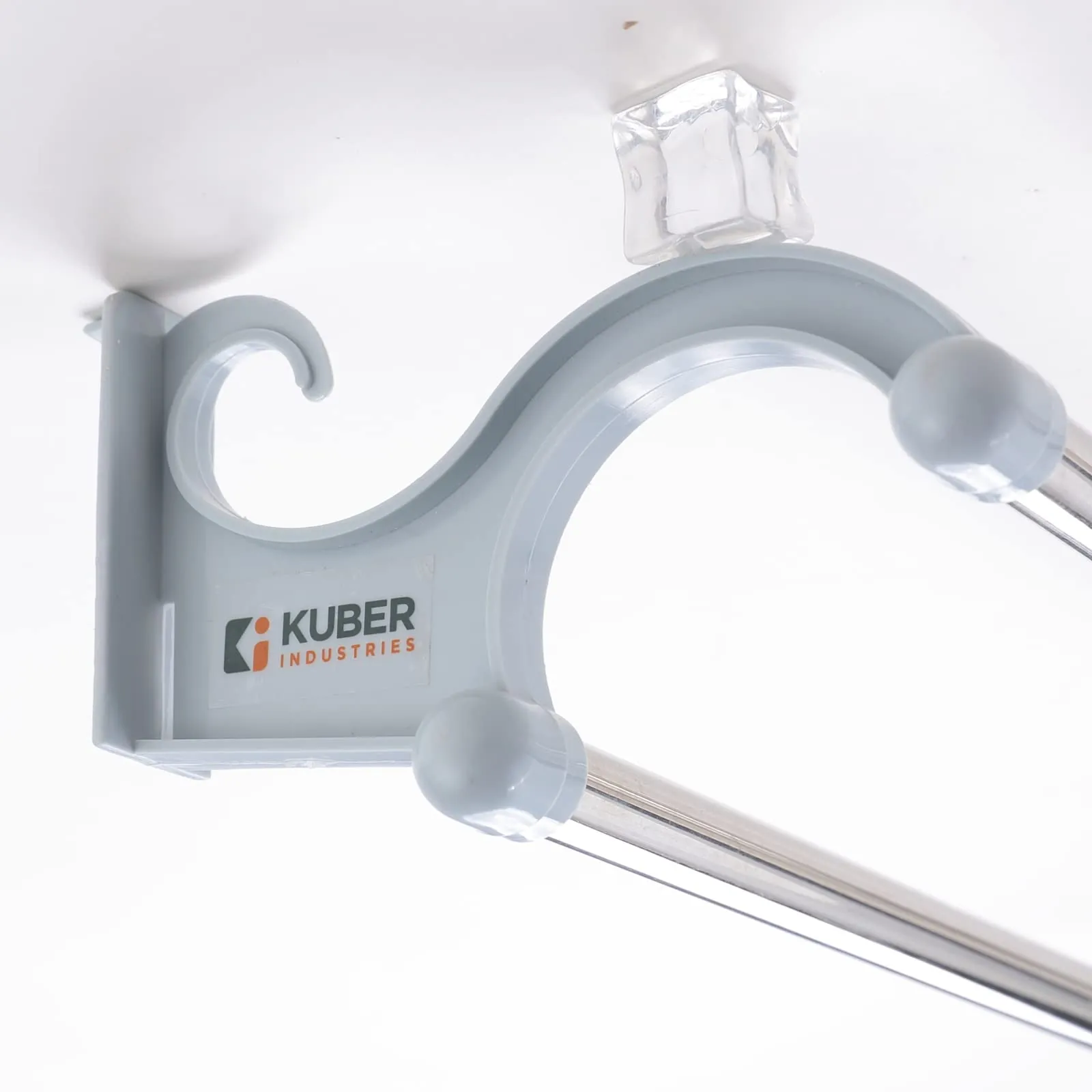 Kuber Industries Towel Hanger for Bathroom|Wall Mounted Cloth Hanger|Multipurpose Cloth & Napkin Holder|Stainless Steel & PP|FJ-07|Grey