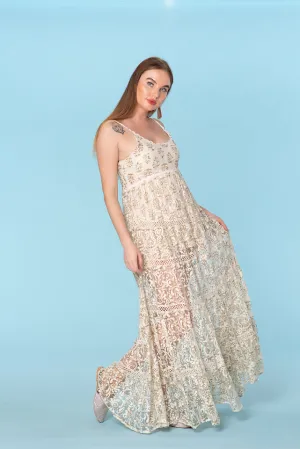 LACE DRESS White