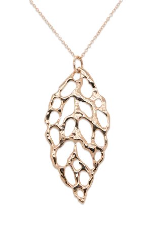 Lace ~ Large Pendant in Gold