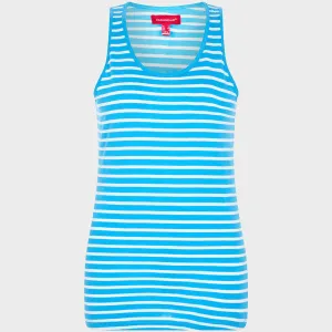 Ladies Cornflower Striped Vest