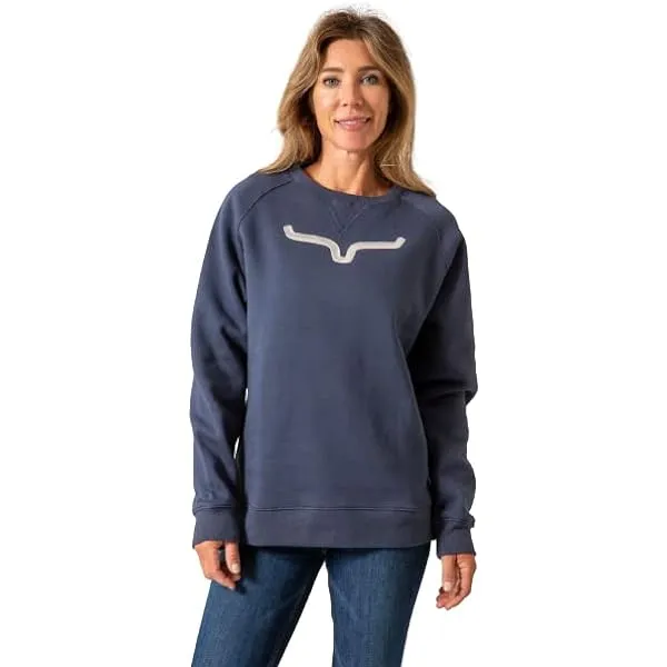 Ladies Vintage Crew/ Sweatshirt Kimes Navy