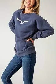 Ladies Vintage Crew/ Sweatshirt Kimes Navy