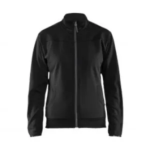 Ladies&#x20;Sweatshirt&#x20;With&#x20;Full&#x20;Zip&#x20;3394&#x20;Zwart&#x2F;Donkergrijs&#x20;-&#x20;Bl&#xE5;kl&#xE4;der
