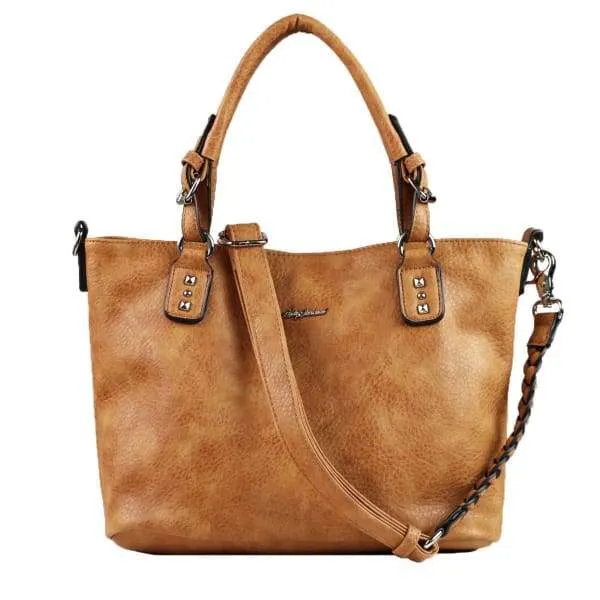 Lady Conceal Ella Braided Lockable Satchel with Crossbody Strap