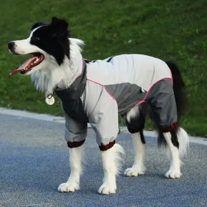 Laifug Dog Raincoat, Slate Gray Four-Legged Dog Rain Jacket