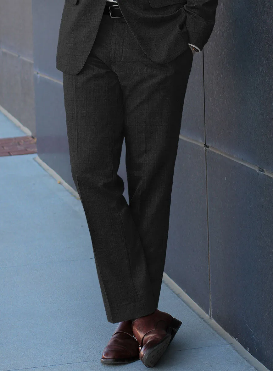 Lanificio Zegna Traveller Sarcos Black Checks Wool Suit