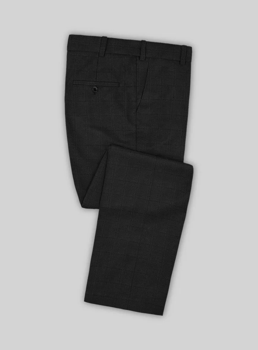 Lanificio Zegna Traveller Sarcos Black Checks Wool Suit
