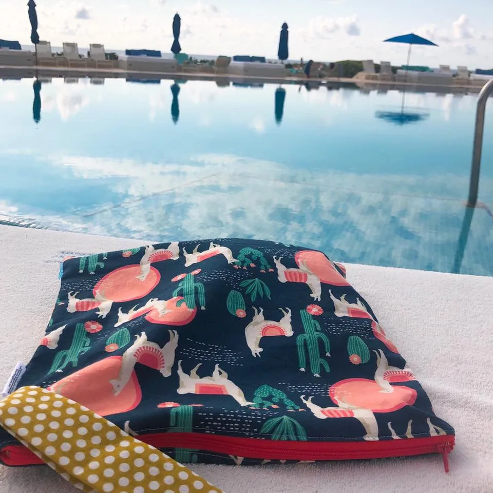 Large Wet Bag with Handle Sailing Boats