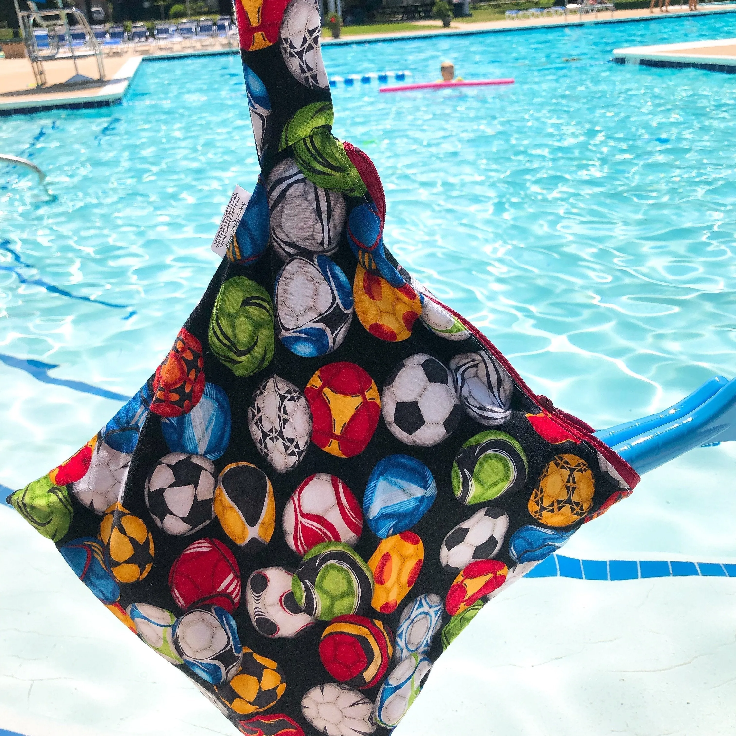 Large Wet Bag with Handle Sailing Boats