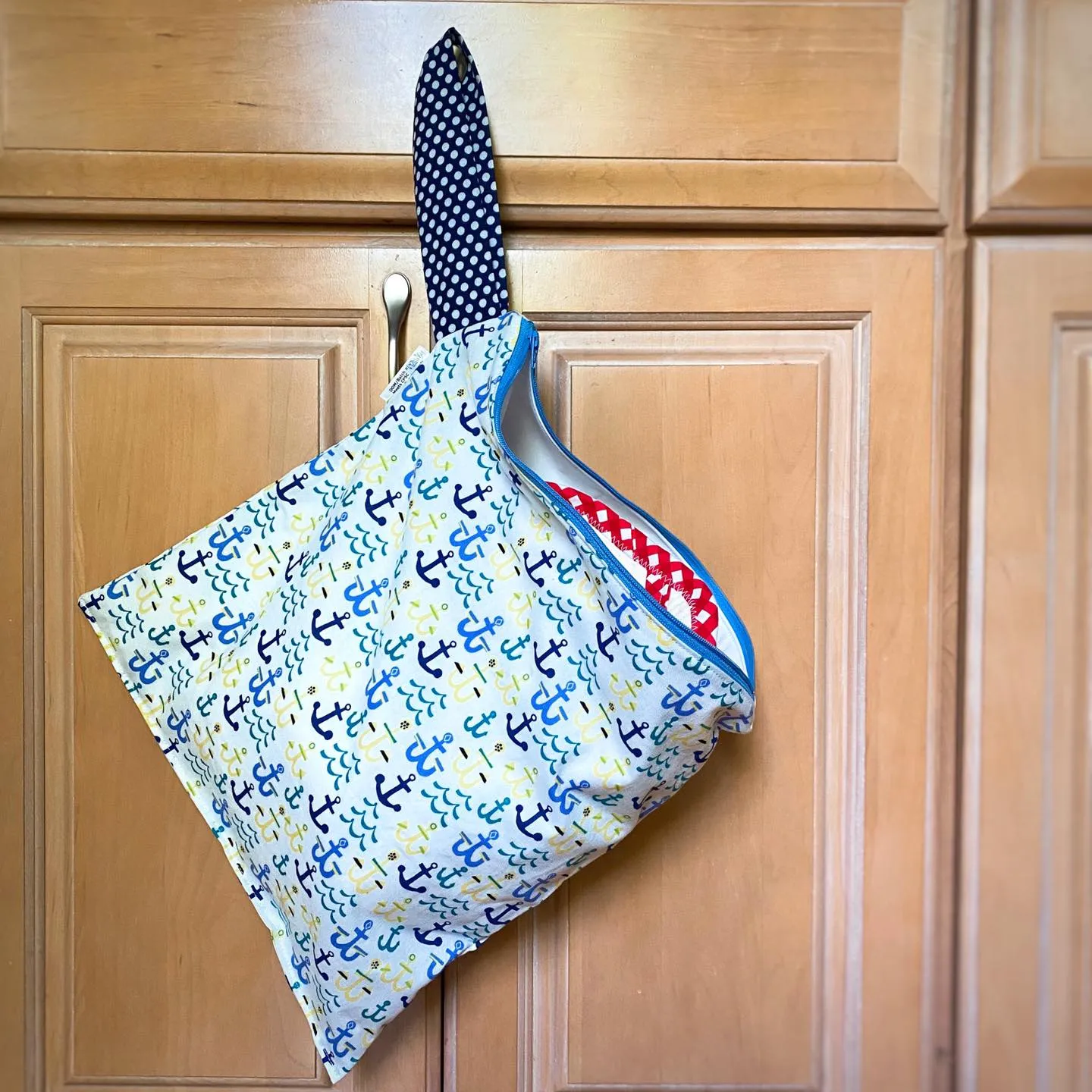 Large Wet Bag with Handle Sailing Boats