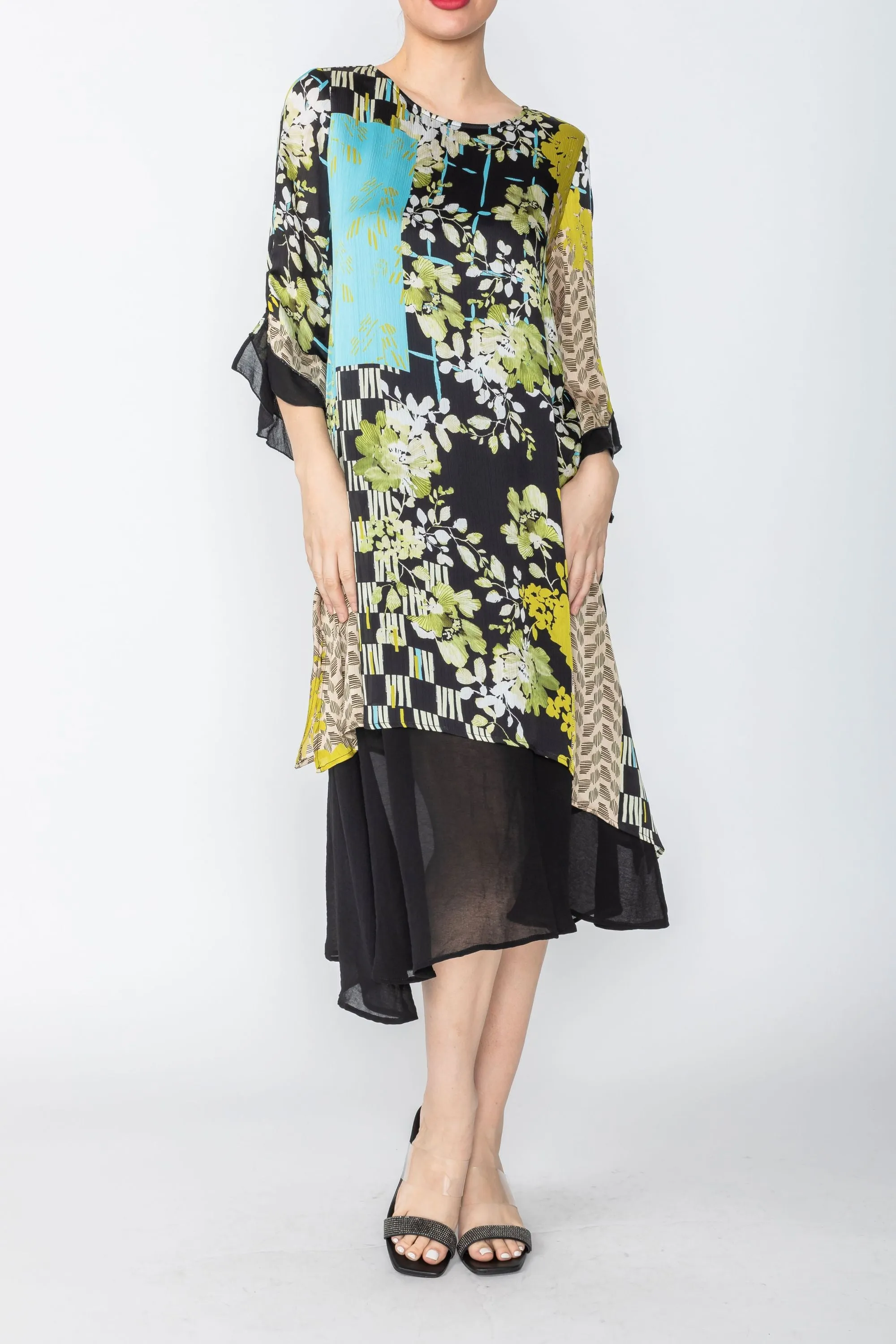 Layered Dress W/ Zipper Detail