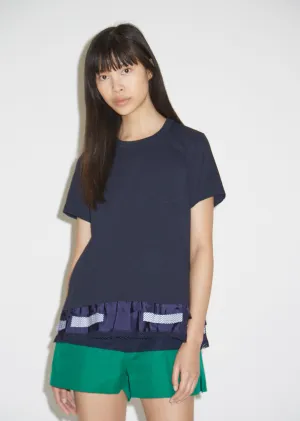 Layered Hem Cotton T-Shirt